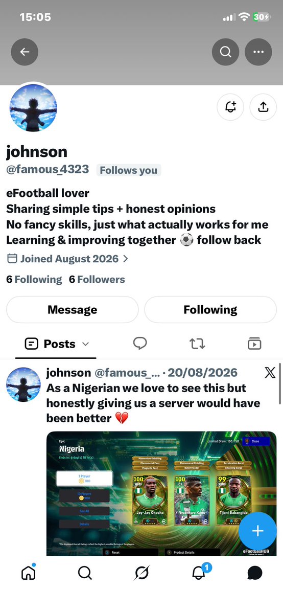 Austineobute100's tweet photo. Guys please beware of this guy, he just collected my account without payment and he has blocked me #efootball https://t.co/b5NHNKaprP