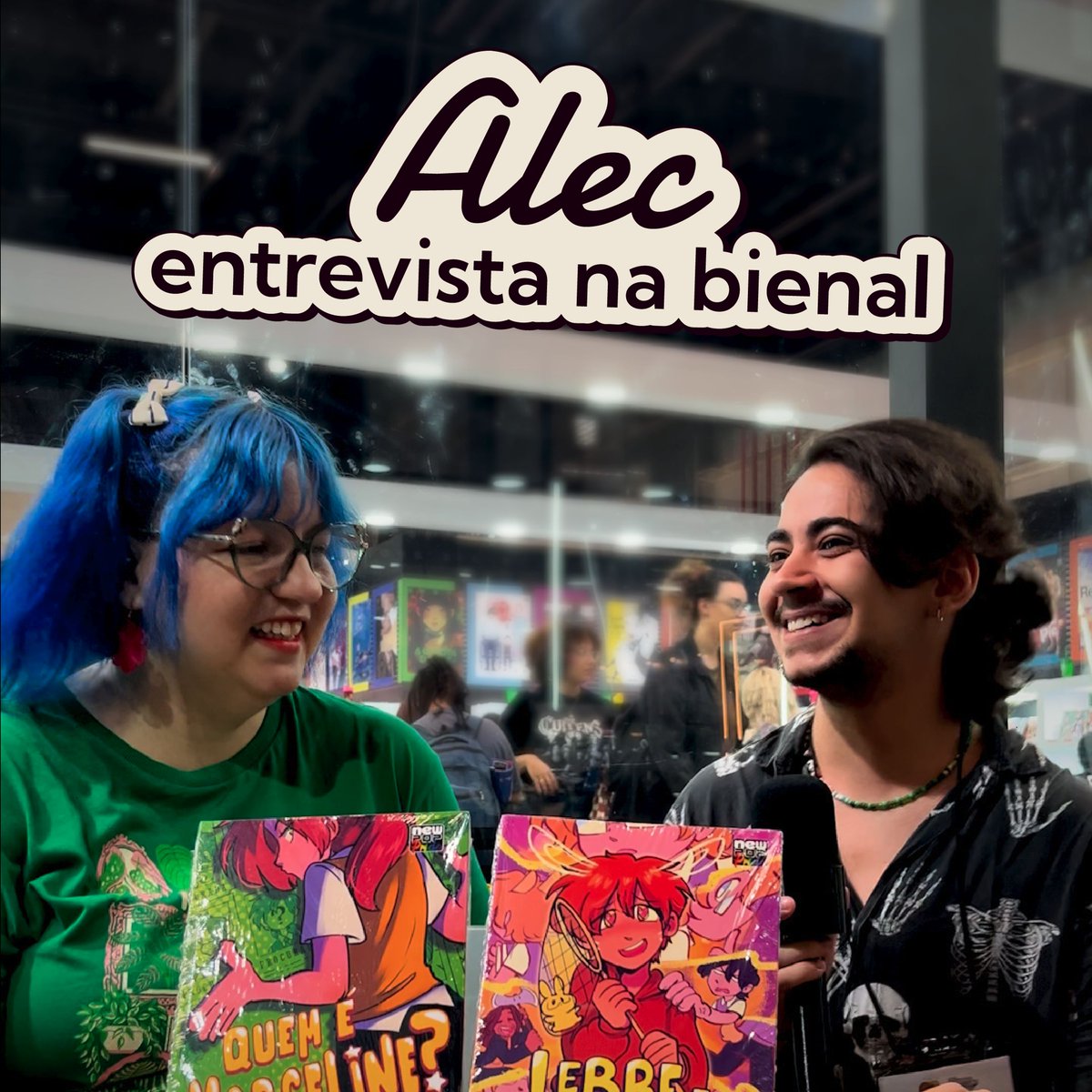 falardewebtoon's tweet photo. [EXCLUSIVO] Alec fala sobre suas obras e fãs na Bienal do Livro de SP 

Artista conversou com Mari Raia sobre carreira e lançamento de coleção de #LebreECoelho

Assista: https://t.co/cXdfZCFucD https://t.co/lWjaSKmMYH