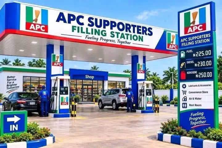 Dee_9889's tweet photo. 🚨 BREAKING NEWS! 🚨

⛽ APC SUPPORTERS FILLING STATION is now officially OPEN nationwide! 👏😂

Need fuel? No wahala.
Need promises? It is pleeenntyy.
Need excuses? Unlimited supply! 🤣🤣

Looking for the branch closest to you? Drop your State and City in the comments. 😂

Please share this announcement so other APC faithful can locate their nearest filling station before the queue gets longer. 😭😂