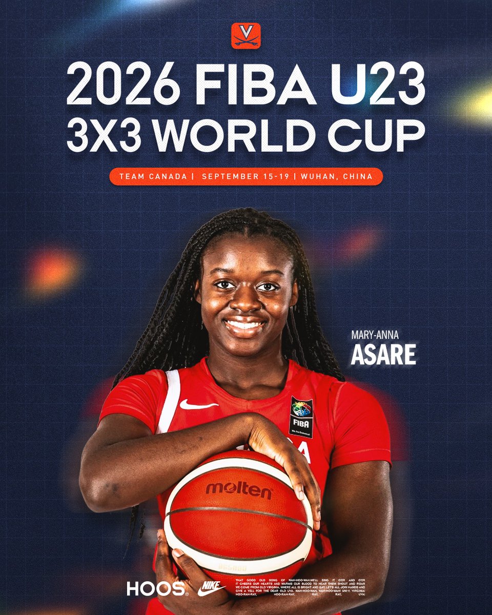 UVAWomensHoops's tweet photo. Good luck to @maarryy_11 as she represents Team Canada this week in China!🔸⚔️🔹 

#GoHoos https://t.co/XeDiSv0evZ