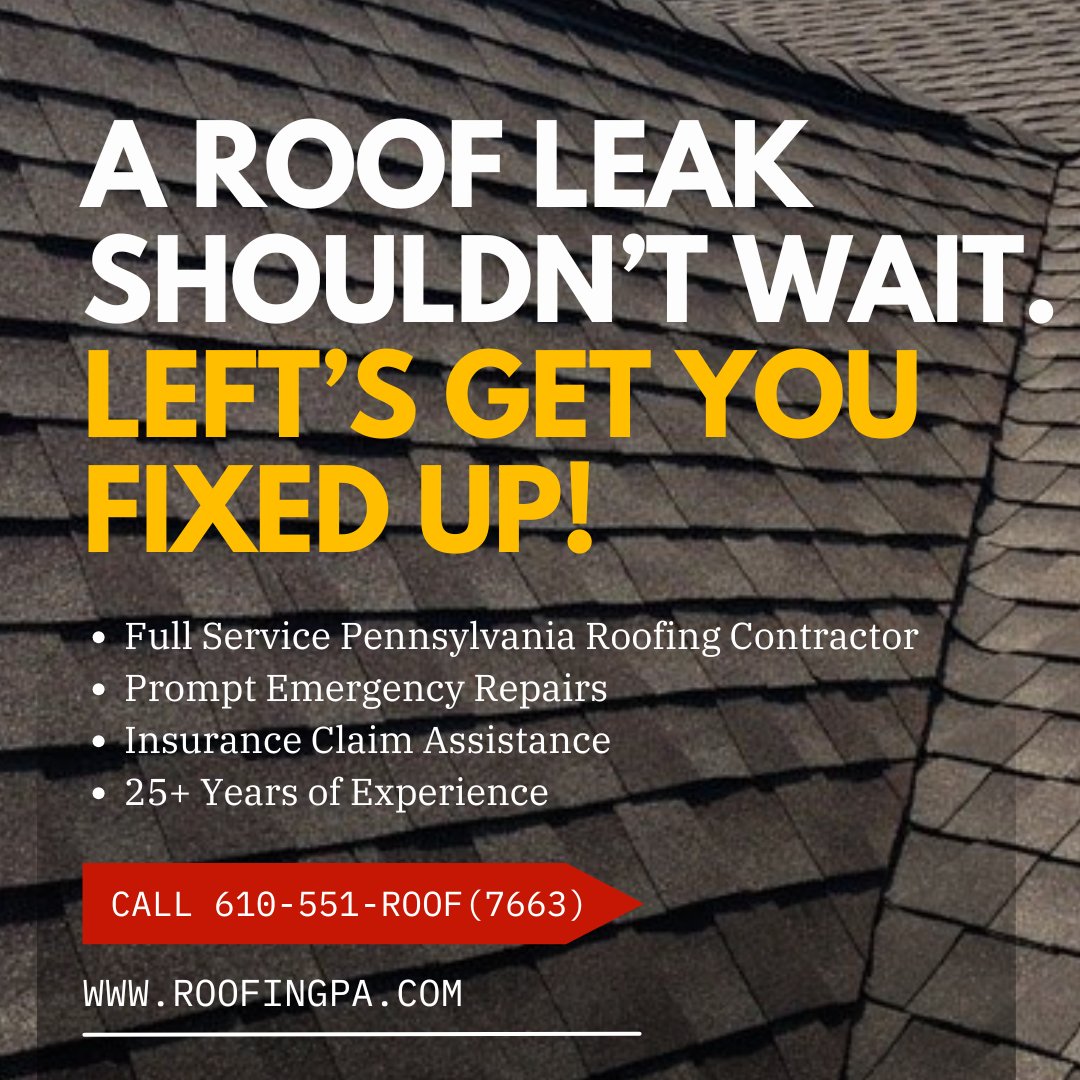 AllRoofingSol's tweet photo. Throwback to a quick roof leak repair in Glenolden, PA 19036!

Is your roof leaking after recent storms? Don’t wait for the next downpour. Even a small leak can lead to bigger problems. Schedule your roof inspection today  https://t.co/DGocZDHUwT https://t.co/19qsPB2g5F