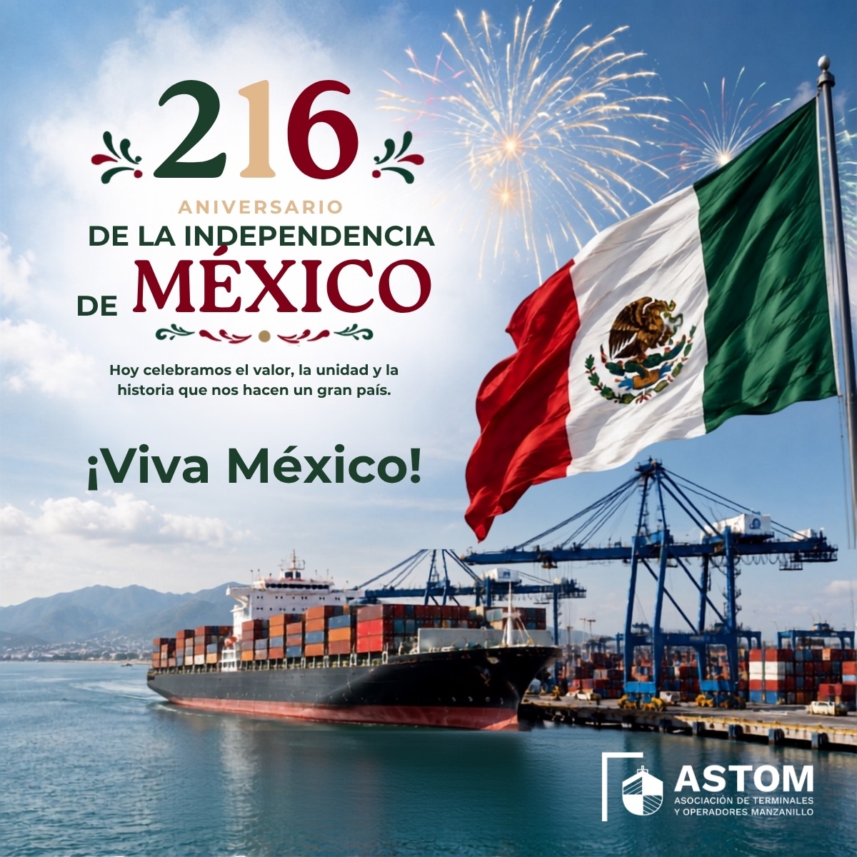 astom_mx's tweet photo. 🇲🇽 ¡Viva México!

Este 16 de septiembre conmemoramos el inicio de la Independencia de México, fecha histórica que nos recuerda la valentía, la unidad y la determinación de quienes lucharon por construir una nación libre y soberana.
Hoy celebramos con orgullo nuestra historia, nuestras raíces y el compromiso de seguir trabajando juntos por un México más fuerte y próspero.

¡Que viva México! 🇲🇽
#IndependenciaDeMéxico #16DeSeptiembre #VivaMéxico #OrgulloMexicano