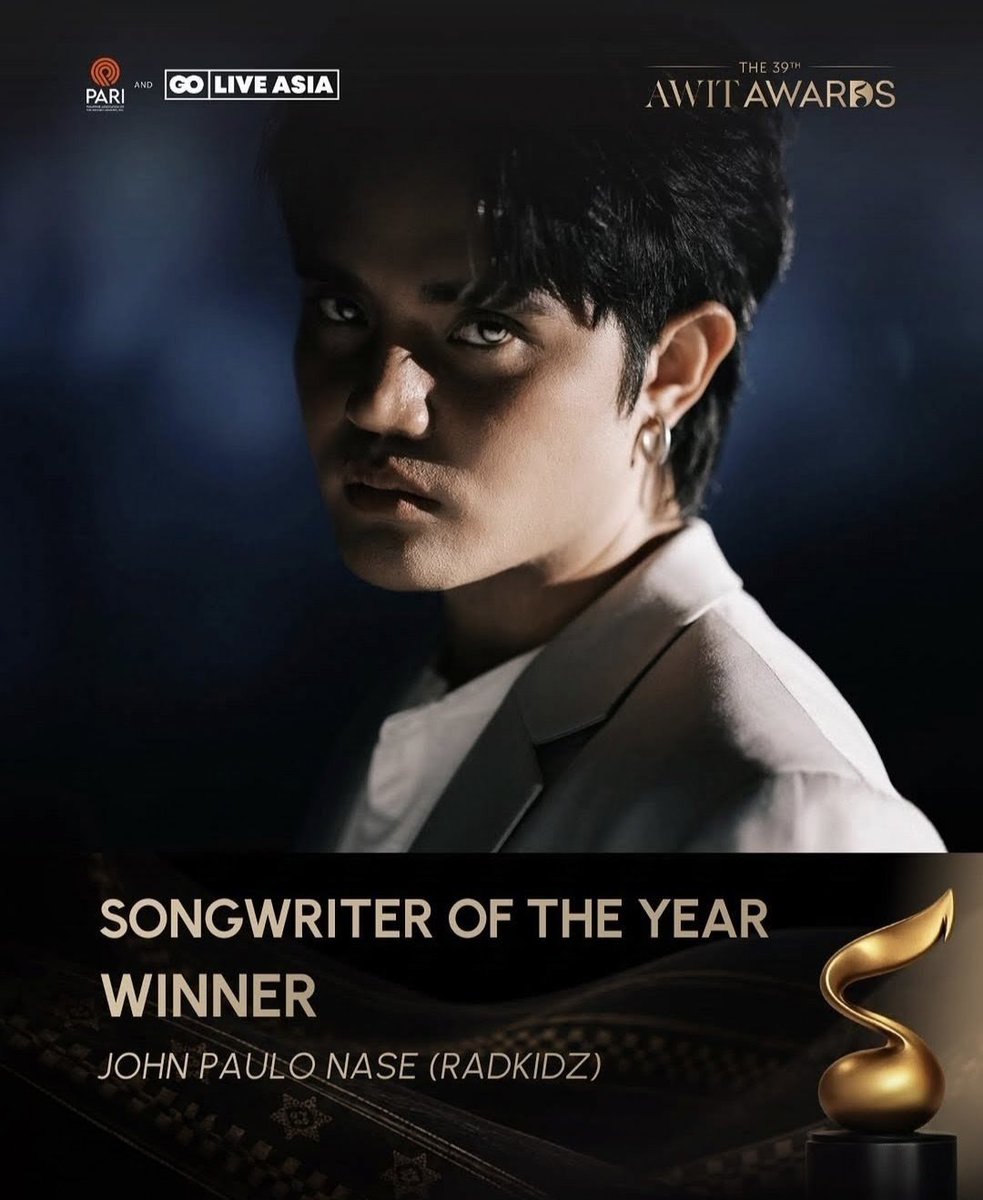 PabloBase_'s tweet photo. John Paulo Nase (RADKIDZ) wins Songwriter of the Year at The 39th Awit Awards. https://t.co/t0SbEGupvS