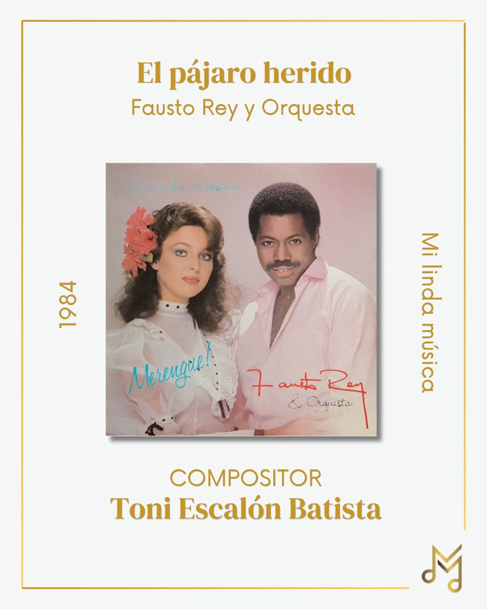MaximoJimenezRD's tweet photo. La selección #55 de los 100 Merengues esenciales de los 80: «El pájaro herido» - Fausto Rey (1984). Composición de Toni Escalón Batista de su álbum «Mi linda música». Un merengue con lírica profunda y pura esencia ochentera.

¿En qué año lo escuchaste por primera vez? 👇 https://t.co/jQFEBtLDLo