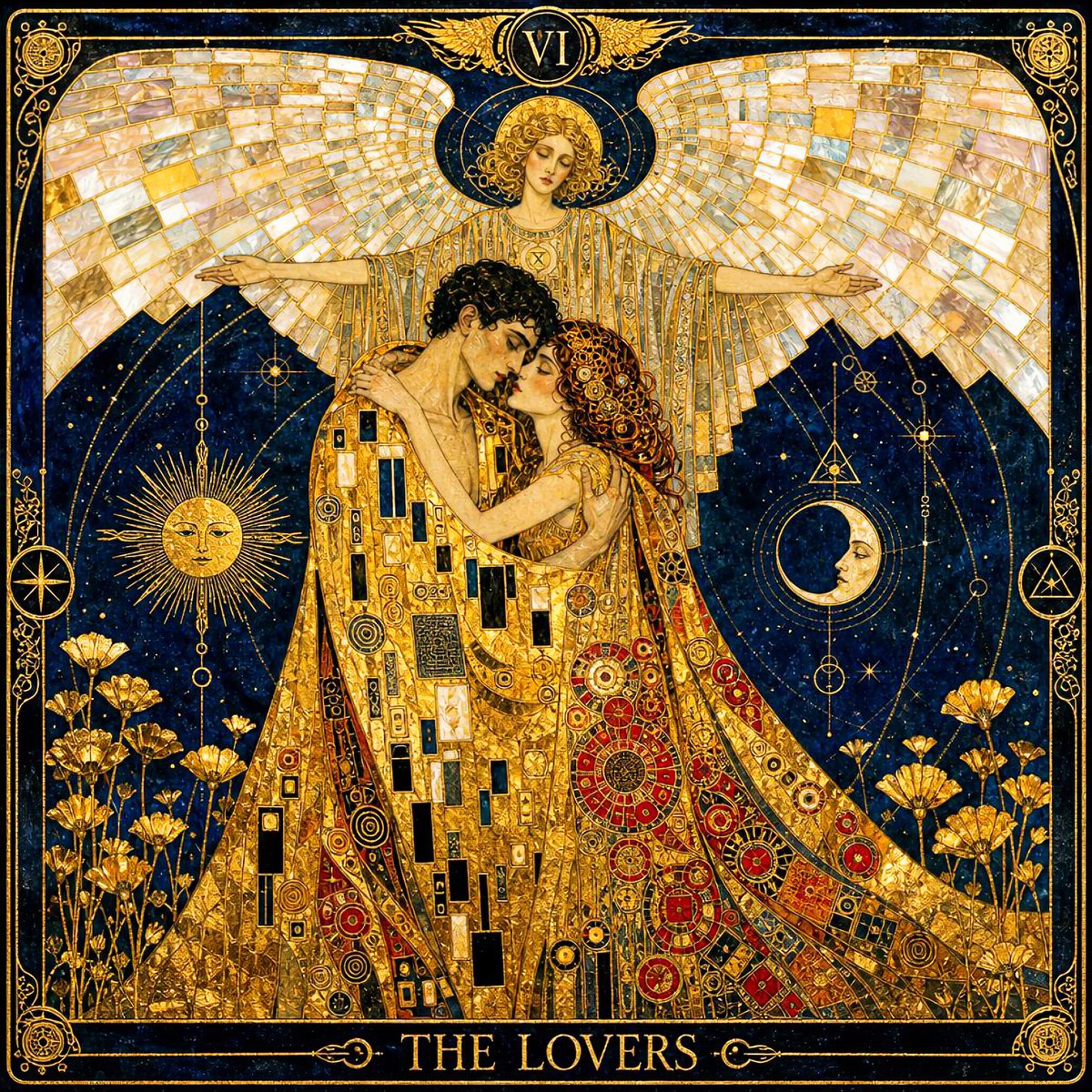 stoneflowe41058's tweet photo. The Golden Tarot VI: The Lovers https://t.co/R1ytoqzPoA