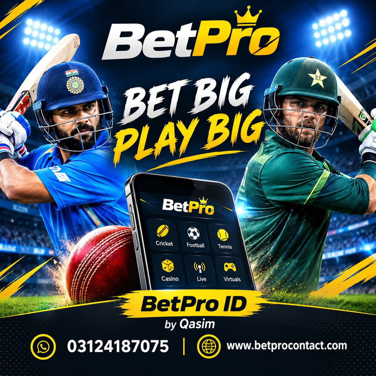 betprocontact's tweet photo. BetPro — Your Game, Your Choice, Your Edge.

Get your BetPro ID and step into the action today.

📲 03124187075
🌐 https://t.co/nxmKiU0pLb
#BetPro #BetProID https://t.co/cfwHAJ7Pki