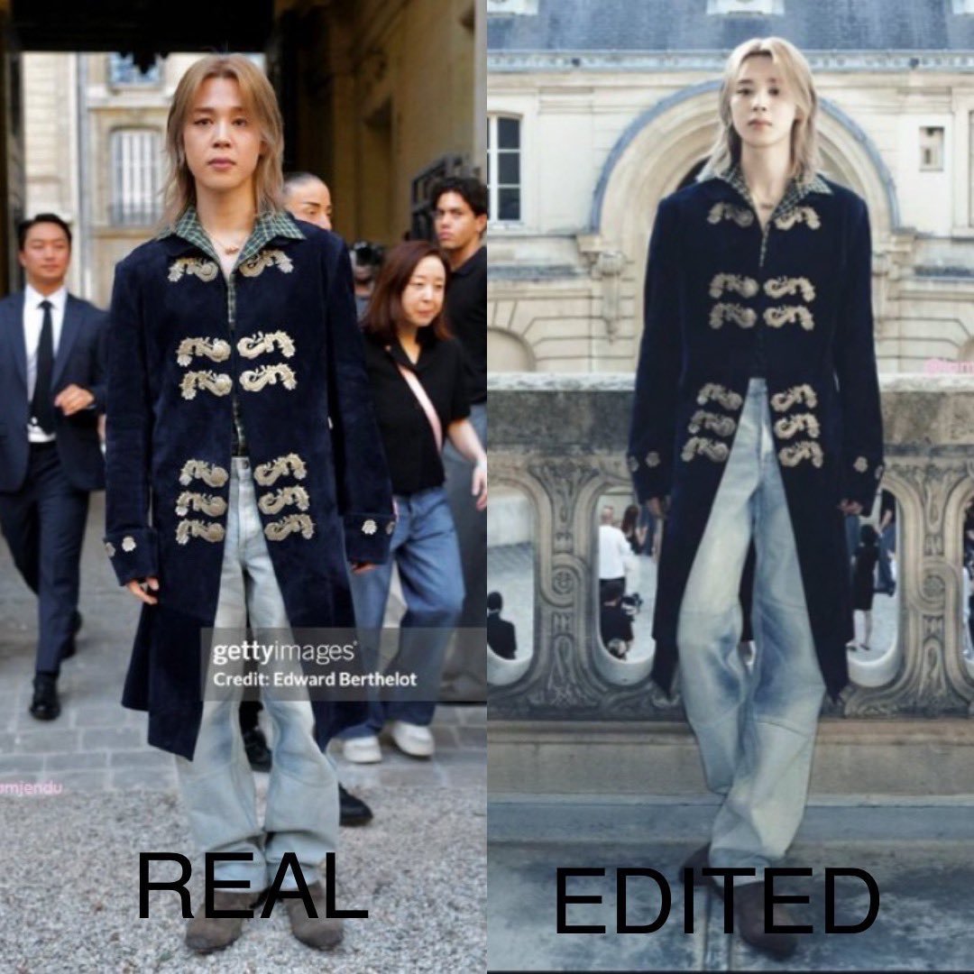 karmaster_1's tweet photo. I know Jimin hates to see Getty images coming, cuz all his hard work in editing his face goes to waste 😂😂 https://t.co/pRmHwTDQYI