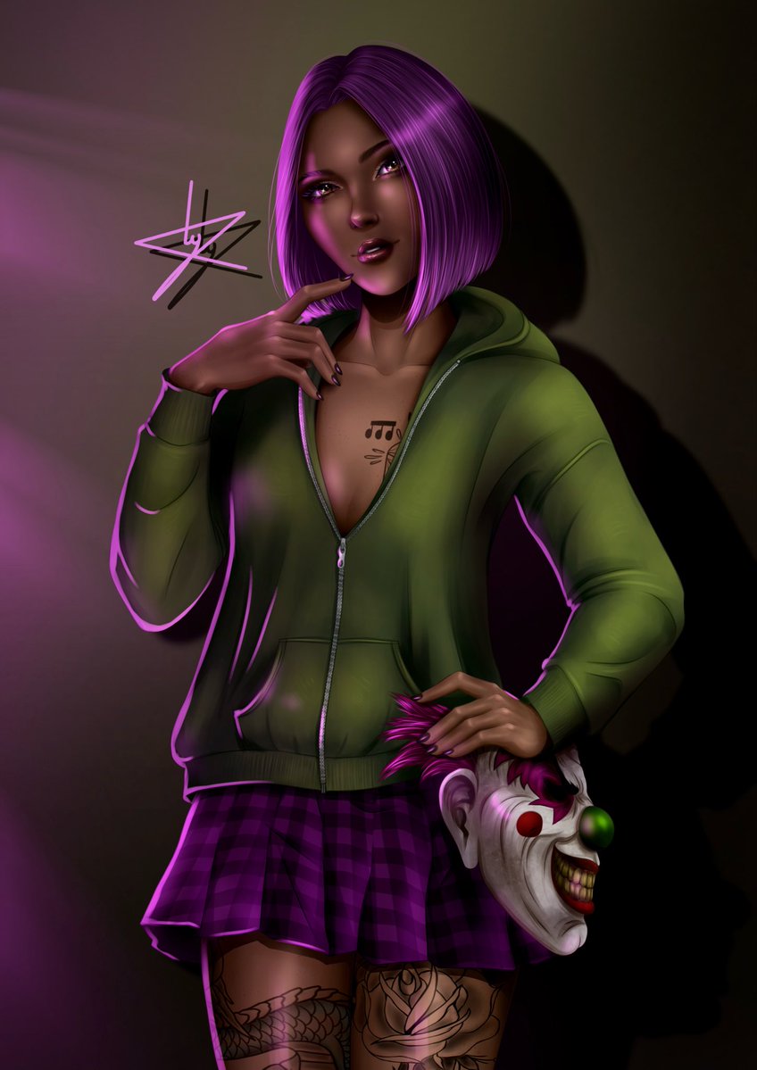 tyleigh_reese's tweet photo. First 5.0 fanart!! 
I’m Reina! 💜
#nopixelfanart #nopixel https://t.co/xf6RTofCHZ