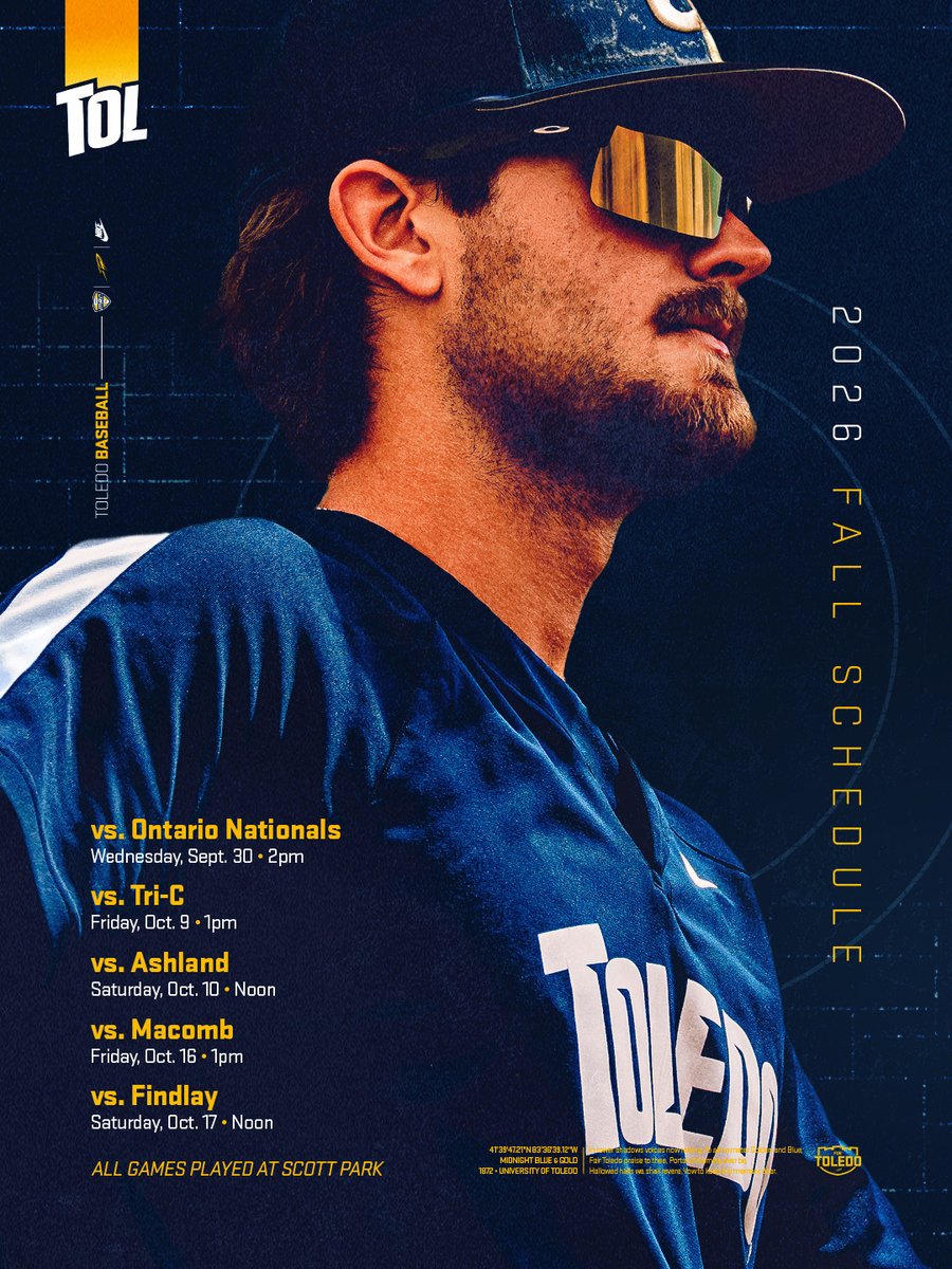 Toledo Baseball 2026 fall schedule
