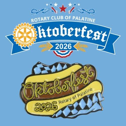 PalatineRotary's tweet photo. THE 2026 OKTOBERFEST PINS ARE HERE!
The wait is over! Pins are just $6
Stop by the Rotary Club of Palatine booth to:
Grab your 2026 Oktoberfest pin
Purchase your Oktoberfest raffle tickets
Get excited for Oktoberfest!

#PalatineOktoberfest #PalatineIL #Rotary #LetsGoPalatine https://t.co/bI5bTZkgLd