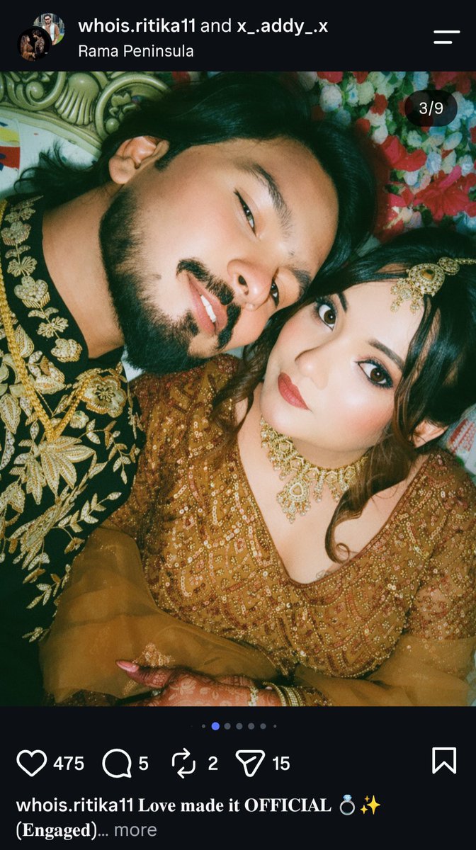 MullaxLJ's tweet photo. #166 Dharm!k H!ndu brahmin woman Ritika Sharma got engaged to her muslim boyfriend Adnan Shaikh #interfaith https://t.co/zgfZw1txZP