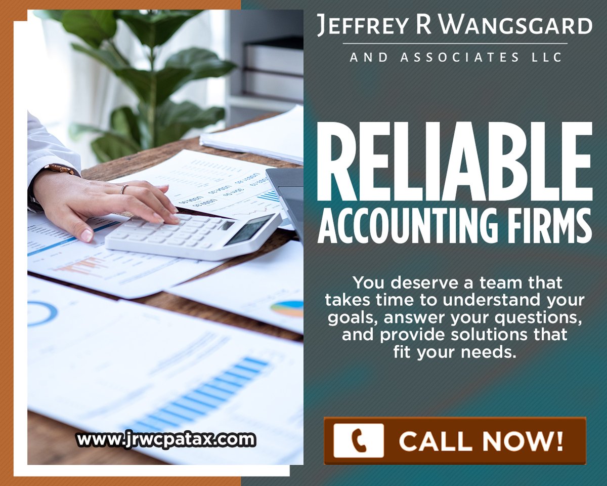 WangsgardCPA's tweet photo. Finding the right accounting firms can simplify tax, payroll, and bookkeeping needs. Jeffrey R Wangsgard &amp; Associates LLC provides reliable financial guidance. Choose accounting firms that focus on accuracy, trust, and personalized support.

🌐 https://t.co/ywOIXVK4UX https://t.co/Y0sOxEM5Bz