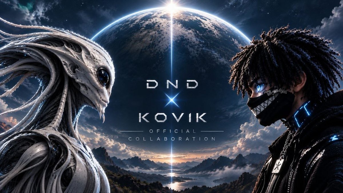 0xKovik's tweet photo. KOVIK × DNDALIENS — A NEW COLLAB IS HERE 👽

Excited to announce an official collaboration with @DNDaliens — a gaming universe built around gameplay, competition, and community. ⚡

🎟️ WL ALLOCATION
5 GTD WL Spots
5 FCFS WL Spots
1 GTD WL Spot for the Team

How to enter:
→ Follow @0xKovik & @DNDaliens
→ Like + Repost this post
→ Join the DND community
→ Bring 2 friends into the DND universe — tag them below 👽
→ Drop your EVM wallet in the comment

Contest is live for the next 24 hours.

Good luck everyone, your next big opportunity starts right here ✨