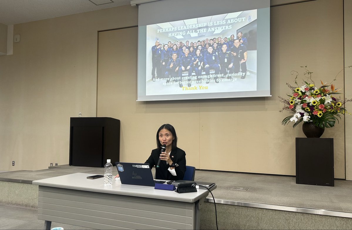 MOJ_ASEAN_Japan's tweet photo. She shared valuable insights on leadership and effective management. The session inspired participants to think about how they can lead positive change in their own organizations and countries. 🌏✨
#NLF #MOJJ #ASEAN #G7 #JusticeAffairsDiplomacy https://t.co/GXj78orXUt