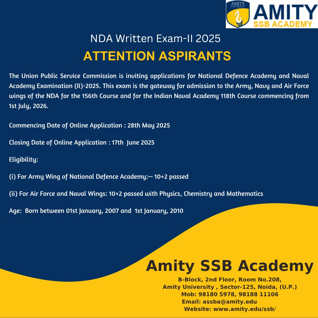 AleeeyG_'s tweet photo. UPSC invites applications for NDA &amp; NA Exam (II) 2025. New SSB Interview Training batches start every Monday. Contact: +91 98188 11106, +91 98180 15978. https://t.co/3yiZkWhxjv