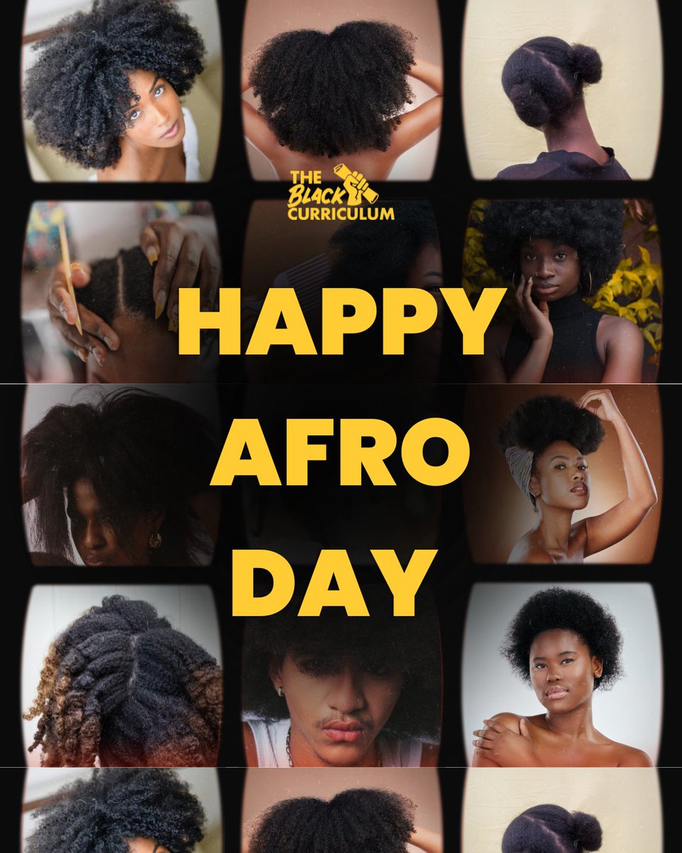 CurriculumBlack's tweet photo. Sis, your crown was never meant to be hidden. Wear your afro loud, proud, and unapologetically. 👑 Happy Afro Day! ✨🤎 #AfroDay #TBH365 #LoveYourRoots #NaturalHair https://t.co/ZIXv8kWYFe
