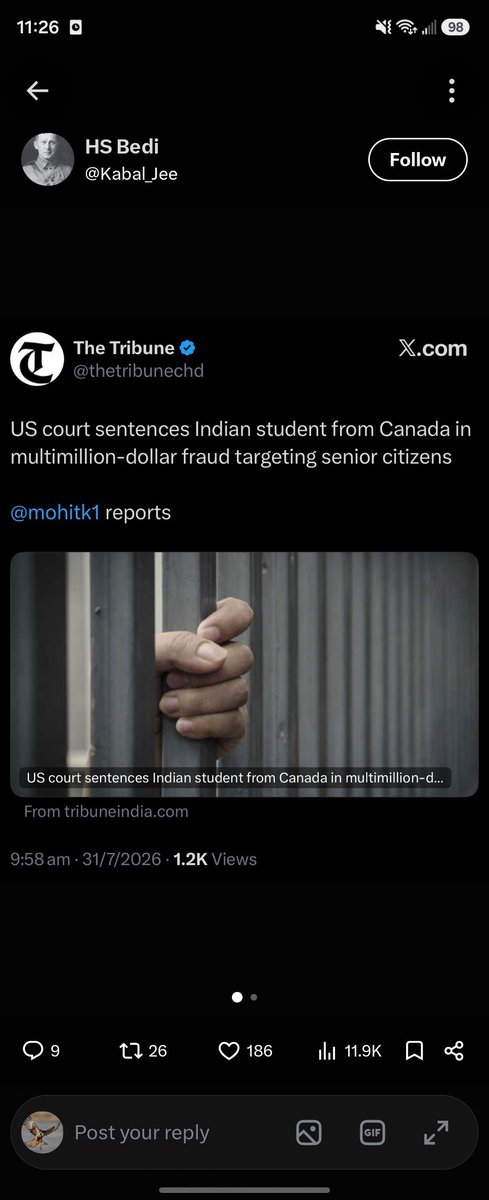 AkalsFalcon's tweet photo. @anshupandya007 @EROBoston Must be from India's no.1 fraud state. GUJRAT
Don't worry beta your chacha modi is saving ass of gujrati corrupt adani and ambani's. https://t.co/DMD2VVevHc