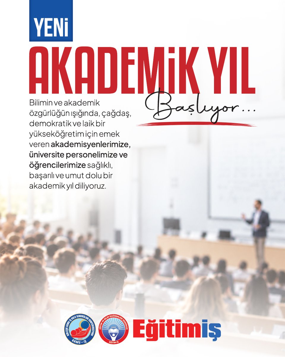 egitimisorg's tweet photo. Bilimin ve akademik özgürlüğün ışığında, çağdaş, demokratik ve laik bir yükseköğretim için emek veren akademisyenlerimize, üniversite personelimize ve öğrencilerimize sağlıklı, başarılı ve umut dolu bir akademik yıl diliyoruz. https://t.co/vFLKHzZIH1