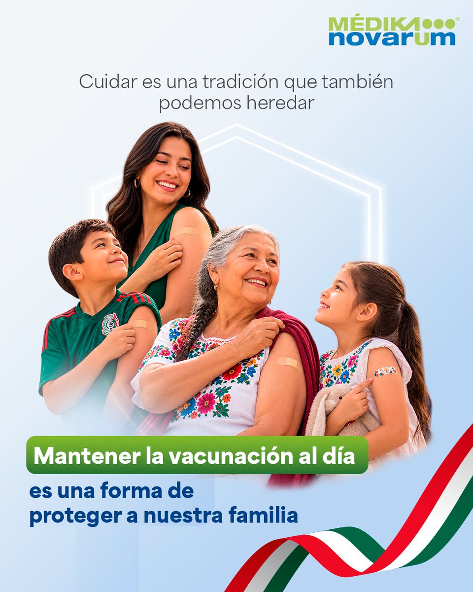 MedikaNovarum's tweet photo. ¡Cuida a los tuyos como solo sabemos hacerlo en México! 🇲🇽

Envíanos mensaje al📲 55 2520 9224 para tener tu esquema de vacunación completo

#Vacunación #MesPatrio #FamiliaMexicana #MédikaNovarum #VivaMéxico #vacunacionoportuna https://t.co/UOieIRpqbE