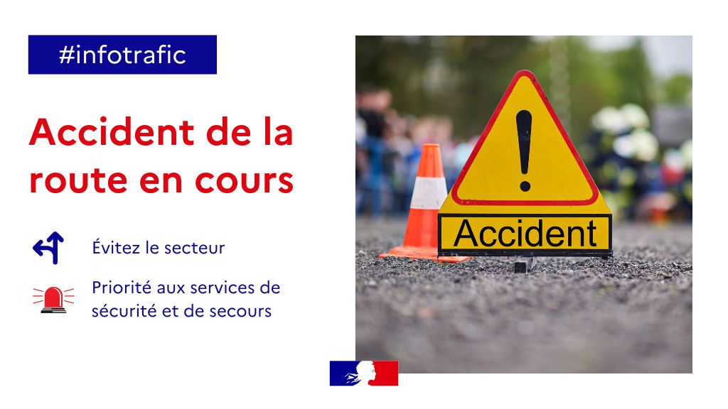 Image de Préfet de la Somme - #InfoTrafic 
⚠ Accident en cours sur l'A16 dans le sens Amiens -> Paris au PK 105.
La circulation