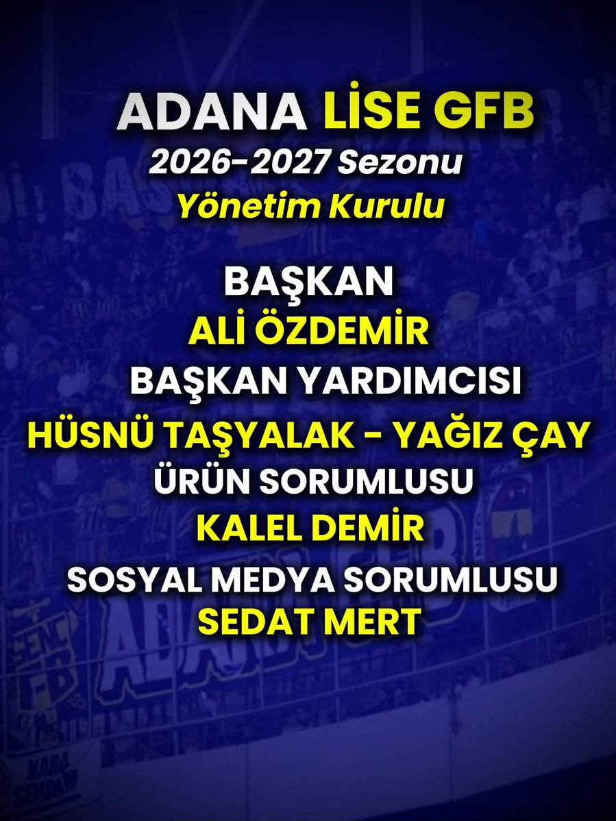 lisegfbadana's tweet photo. 2026-2027 sezonu Adana Lise GFB yönetim ekibimiz. https://t.co/9uDS4Z70C0