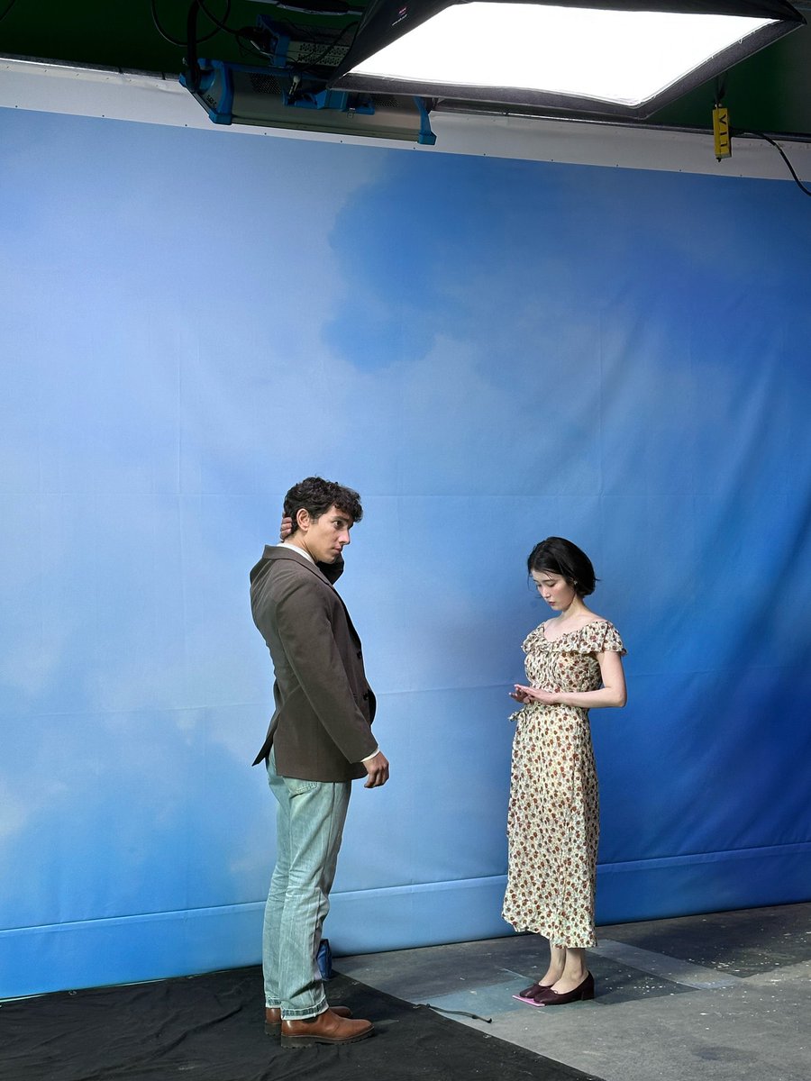 iusogi's tweet photo. iu and jorge lópez behind the scene mv! SO CUTE https://t.co/iONEDGO5cy