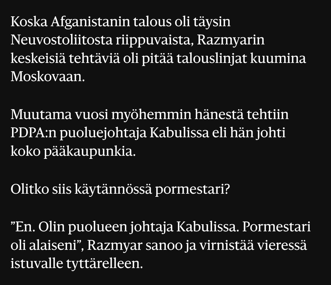 FatPjotr's tweet photo. Nasiman isä, Mohammed Daoud Razmyar, oli Neuvostoliiton kommunistisen puolueen eliittiä. Afganistanin Kabulin yläluokkaisesta elämästä perhe muutti Moskovaan – kenties vielä hulppeampiin puitteisiin – isän toimiessa siellä 3 vuotta suurlähettiläänä. https://t.co/R8WT7rfAxW