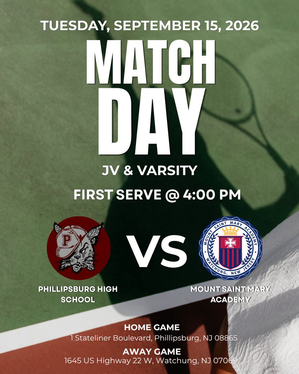 PHSStateliners's tweet photo. 🎾Tennis is serving up double matches today at 4:00 PM. Our JV Liners defend us away at Mount Saint Mary Academy, with Varsity protecting home plate. Be sure to tune it and show support! https://t.co/DrBYVZDHM8