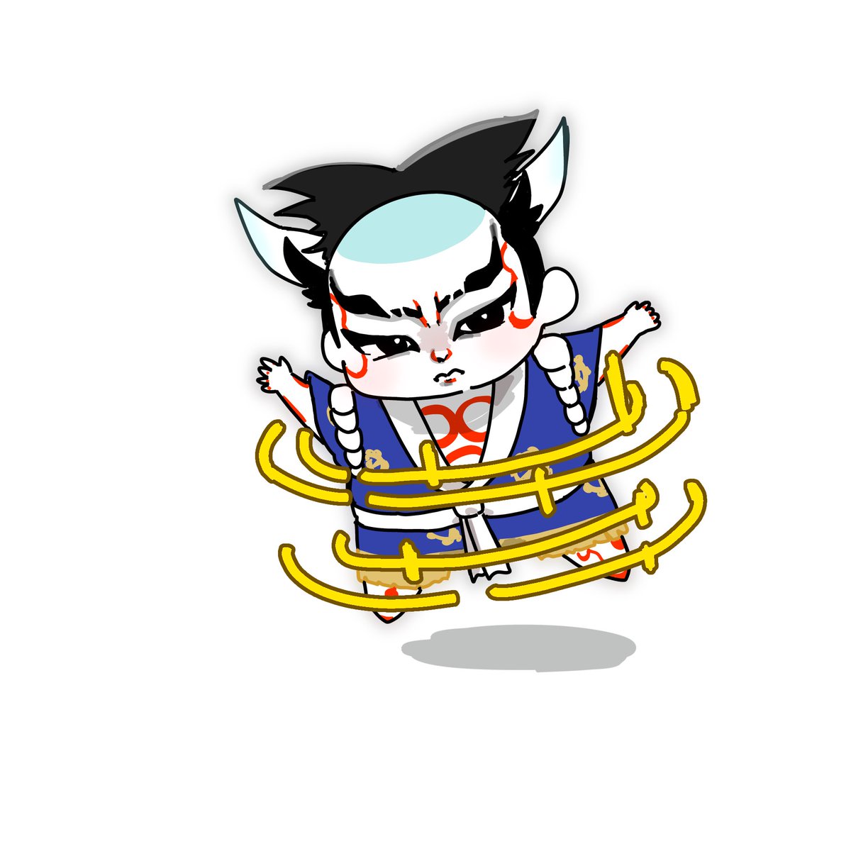 kiresouna_'s tweet photo. 友達が背後攻撃モーションの忠信を描いてくれました
※許可取済 https://t.co/PVwuuGXCW7