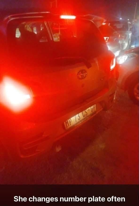 bongyluaziey's tweet photo. Ladies please be careful, this lady allegedly changes her plate number she’s being investigated as a potential suspect https://t.co/xRUBUcVjUA