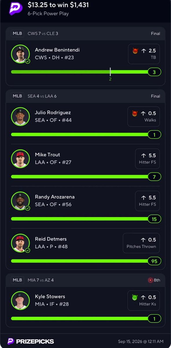 Drea8x's tweet photo. 🟢 LOCKED IN. CASHED OUT.
Another ticket joins the collection. Stay tuned for the next plays. 💰
🔗 https://t.co/STcCgB1R55
💬 https://t.co/Ar4oowjTRe
#NFL #SportsBetting #NFLPicks #BettingWins #WinningBets https://t.co/RfqNMZuklG