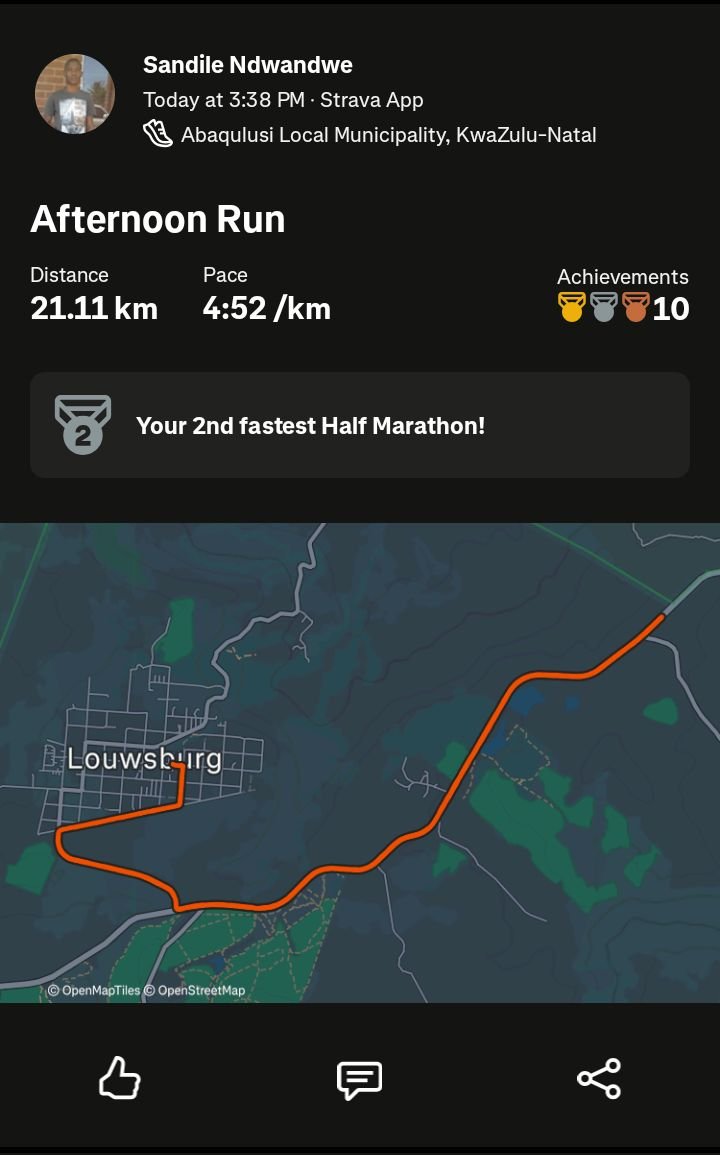 sandiledzire's tweet photo. Tuesday half marathon
#FetchYourBody2026
#RunningWithTumiSole https://t.co/8rtcYhGO5E