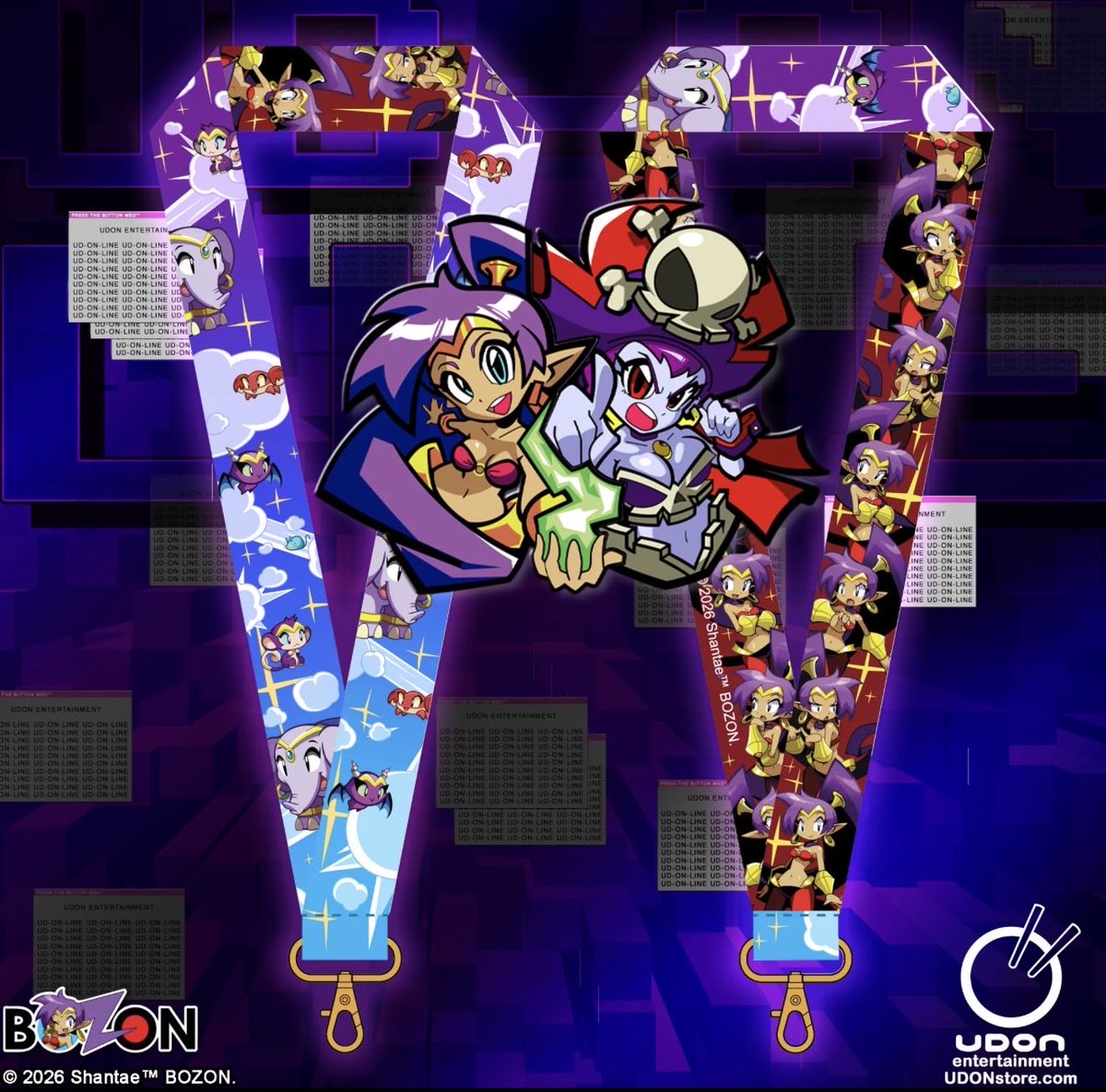 MrBozon's tweet photo. NEW! Shantae pin and Risky Boots pin! Link them together to form a huge Giga-pin! There’s a brand new reversible lanyard as well! Get this, and other brand new Shantae merch from BOZON x Udon! Pin art &amp; design by @BrinBozon! 🤩 Link below: https://t.co/VoKoaKgAAC