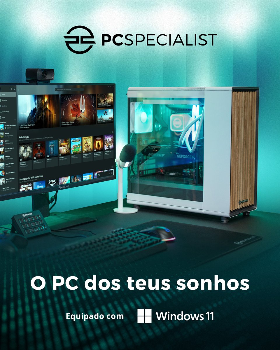 PCSpecialistPT's tweet photo. O PC dos seus sonhos está apenas a alguns cliques de distância. Configure um PC desktop de acordo com as suas especificações. Equipado com Windows 11.

Crie o seu sistema ➡️ https://t.co/0Gms8VmxXZ https://t.co/ohWxWV31VV