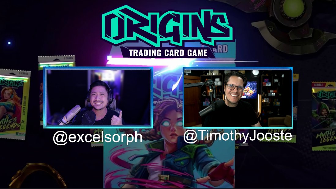excelsorph's tweet photo. Exclusive interview with @origins_tcg founder @TimothyJooste DONE! 🎙️

He gave us so much TEA regarding the creator program and esports pipeline of Origins TCG 🫖

Full video coming out NEXT WEEK! 👀