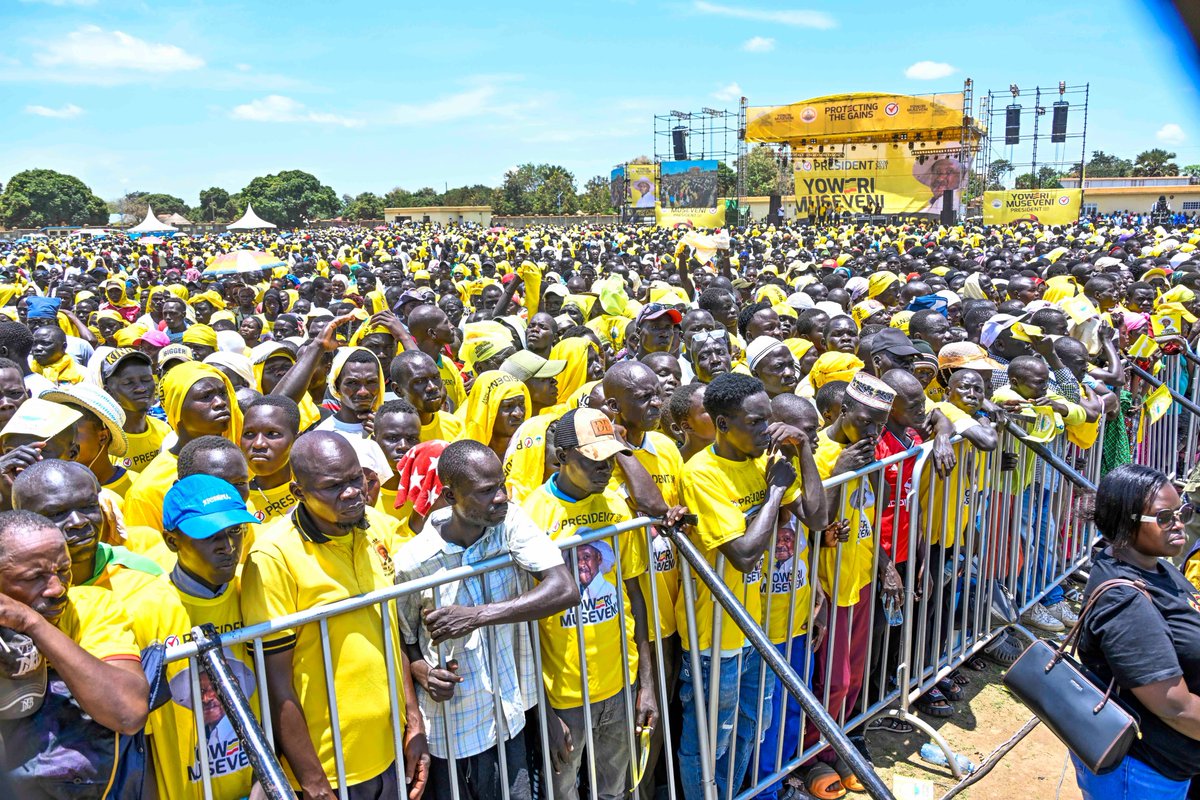 KagutaMuseveni's tweet photo. We have brought roads, electricity, schools and health centres to Adjumani, but there is a difference between development and wealth. Our people must use this development to create wealth in their homes through PDM, Emyooga & other government programs. 

On September 17th, I urge the people of Adjumani to vote James Leku Pilli, the NRM candidate, so that we can continue the work of transforming Adjumani together. Manzora Adjumani!