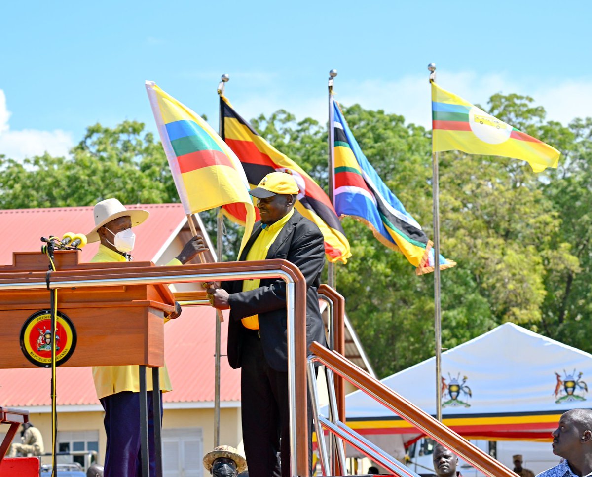 KagutaMuseveni's tweet photo. We have brought roads, electricity, schools and health centres to Adjumani, but there is a difference between development and wealth. Our people must use this development to create wealth in their homes through PDM, Emyooga & other government programs. 

On September 17th, I urge the people of Adjumani to vote James Leku Pilli, the NRM candidate, so that we can continue the work of transforming Adjumani together. Manzora Adjumani!