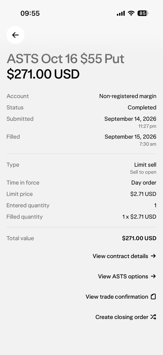 norvianx's tweet photo. Sold cash secured puts on $ASTS 

$ASTS risk/reward looks great here. 

I don't mind buying the shares at all https://t.co/1MHz14NnLs