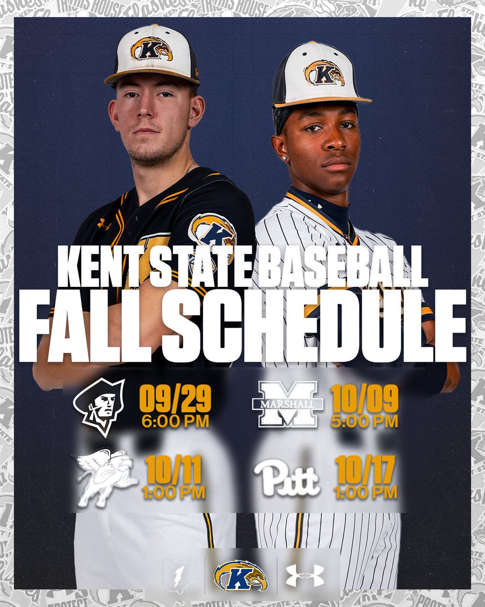 KentStBaseball's tweet photo. We are 2 weeks away from our first fall ball game against Malone and have 3 more home games in October! Come out to Schoonover Stadium and cheer on the Golden Flashes!

#GoFlashes ⚡| #BiteDown https://t.co/gkDfTmJICp