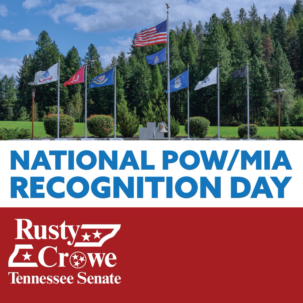 RustyCroweTN's tweet photo. Some gave their lives. Others gave their freedom and were never accounted for. Today, we honor them all on POW/MIA Recognition Day. https://t.co/2Kv3j8lkLz