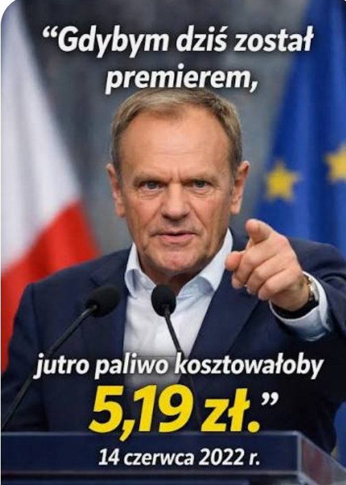 Jankloc5's tweet photo. @donaldtusk A gdyby dziennikarka zadała ci pytanie:"-A gdyby Pan był premierem,to PO ile byłaby benzyna"?To co byś odpowiedział? https://t.co/wa5JG0nR8q