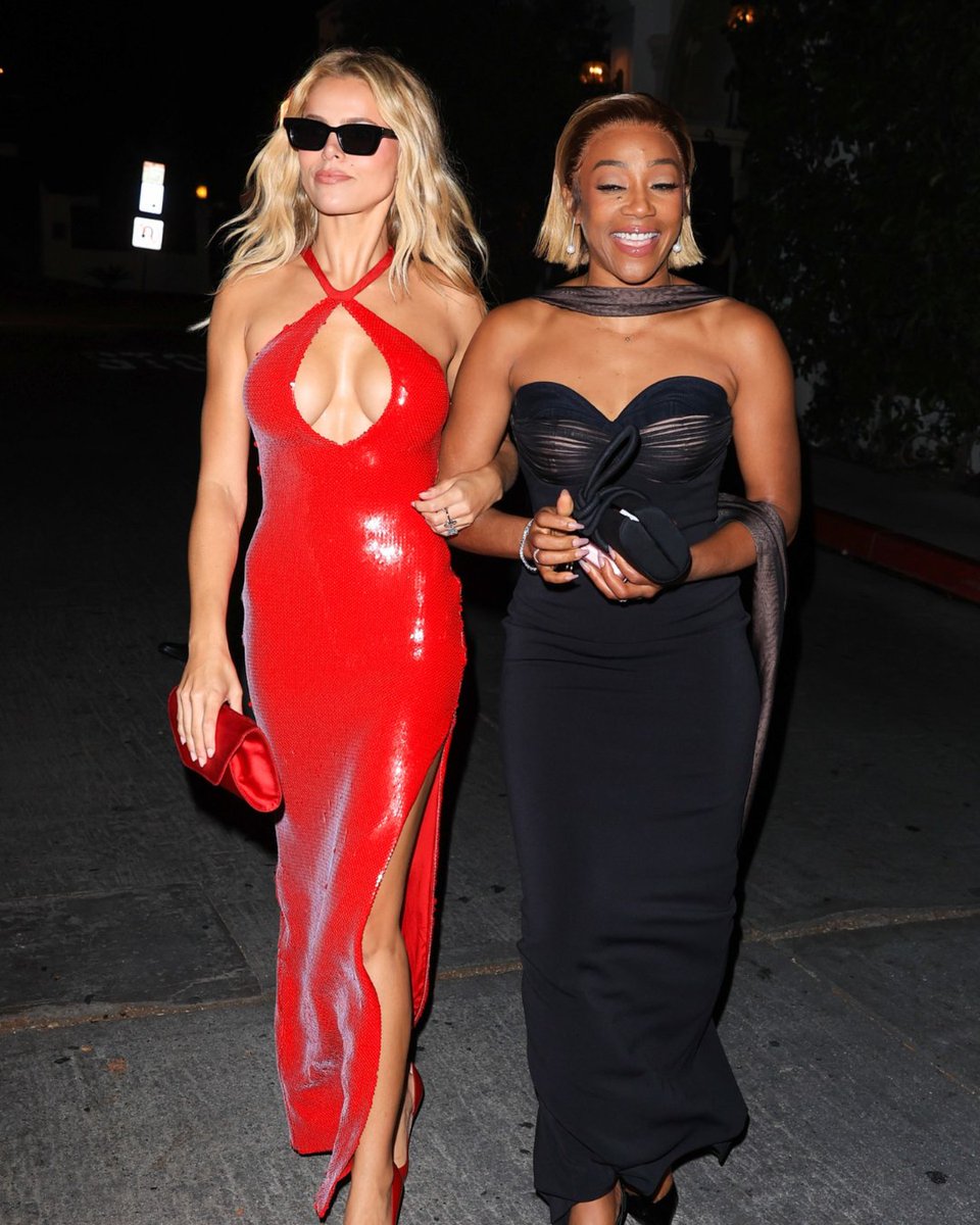 PageSix's tweet photo. "Love Thy Nader" star Brooks Nader and Tiffany Haddish were seen arriving to Vas J Morgan’s Emmys afterparty in LA ❤️ 📸: BACKGRID https://t.co/qkYZSANNXU
