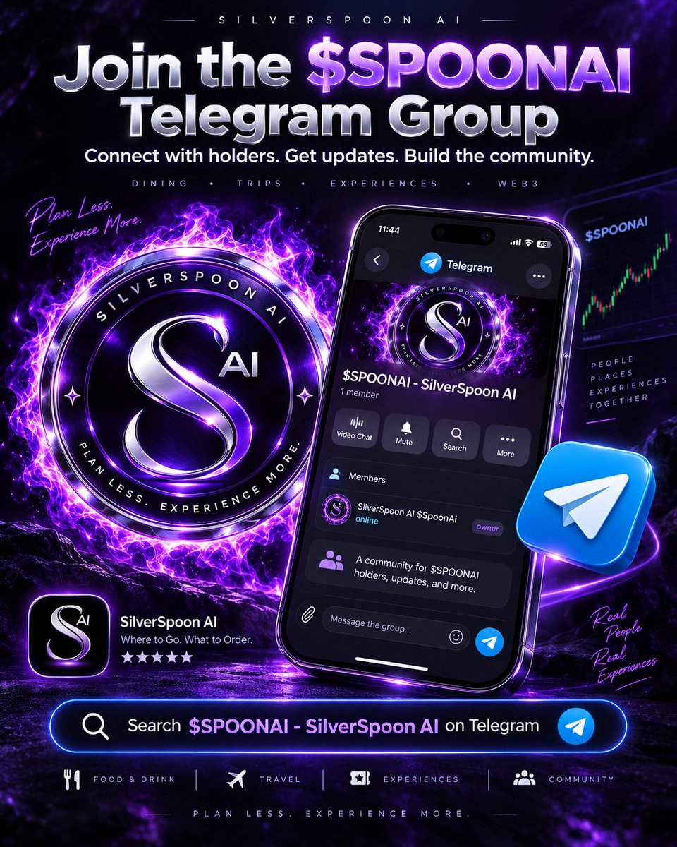 silverspoonai's tweet photo. solana:3nyAYJW3jQXrE3QjfjRQXuEuFV58Bu59j6jdjhZvpump  As promised, here is the link to join our Telegram group: 

https://t.co/nYGt3g2gF7

If you're able to get in, post "I'm In!" in the comments below. Looking forward to building with you all. https://t.co/3xGgcU3p8u