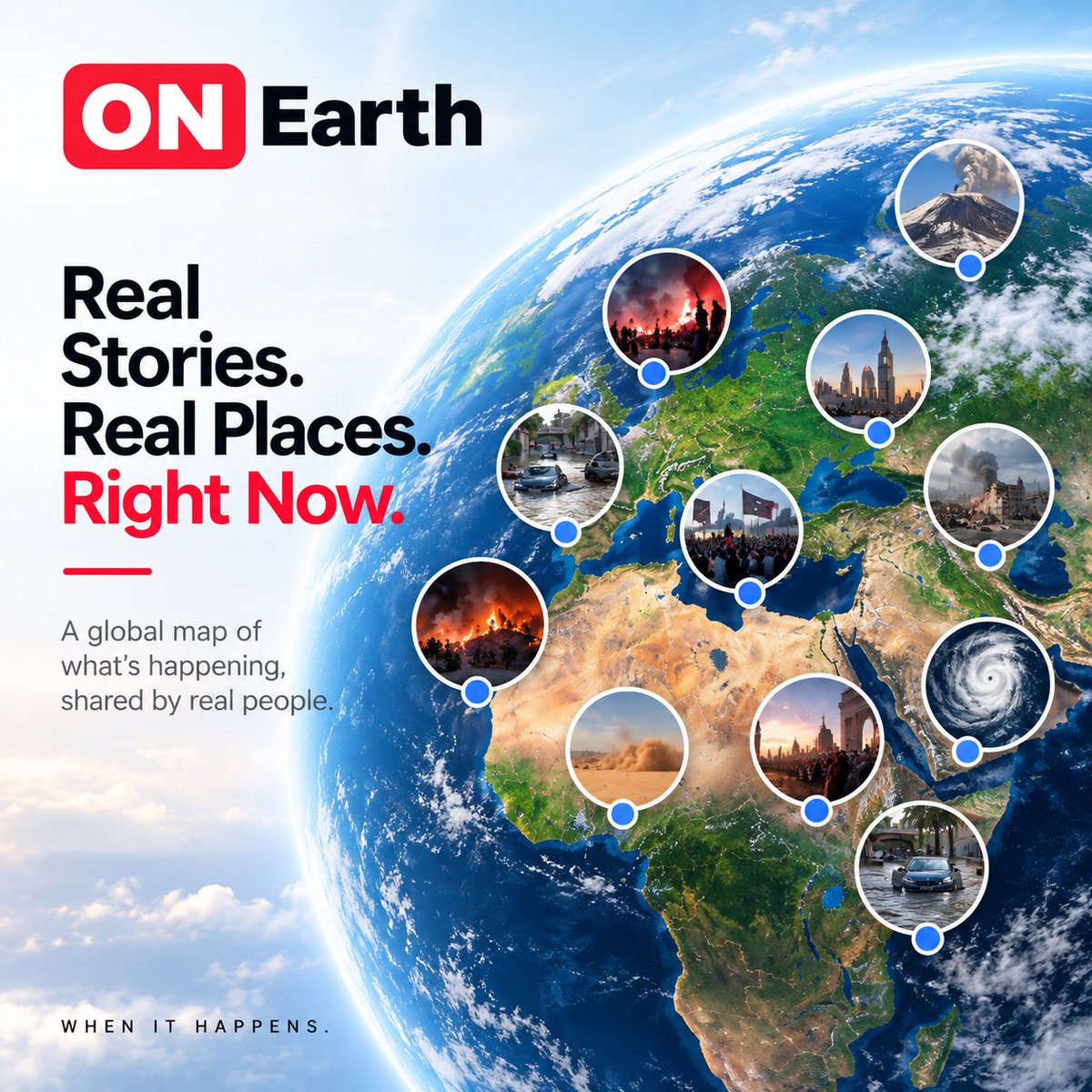 getonearth's tweet photo. Real stories. 
Real places. 
Right Now!

#OnEarth #News #Live #Verified https://t.co/FnrJdxeZ1t