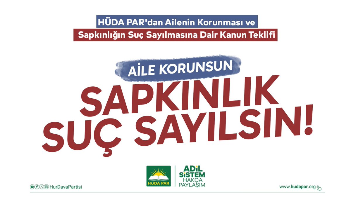 HudaParBatman's tweet photo. Fıtratımızı, ailemizi ve neslimizi korumak bir tercih değil, sorumluluktur.
Milli ve manevi değerlerimize sahip çıkacak, aile yapımızı hedef alan her türlü akıma karşı kararlı bir duruş sergileyeceğiz.
#SapkınlığaKarşıAileyiKoru https://t.co/gW9WtqUEG1
