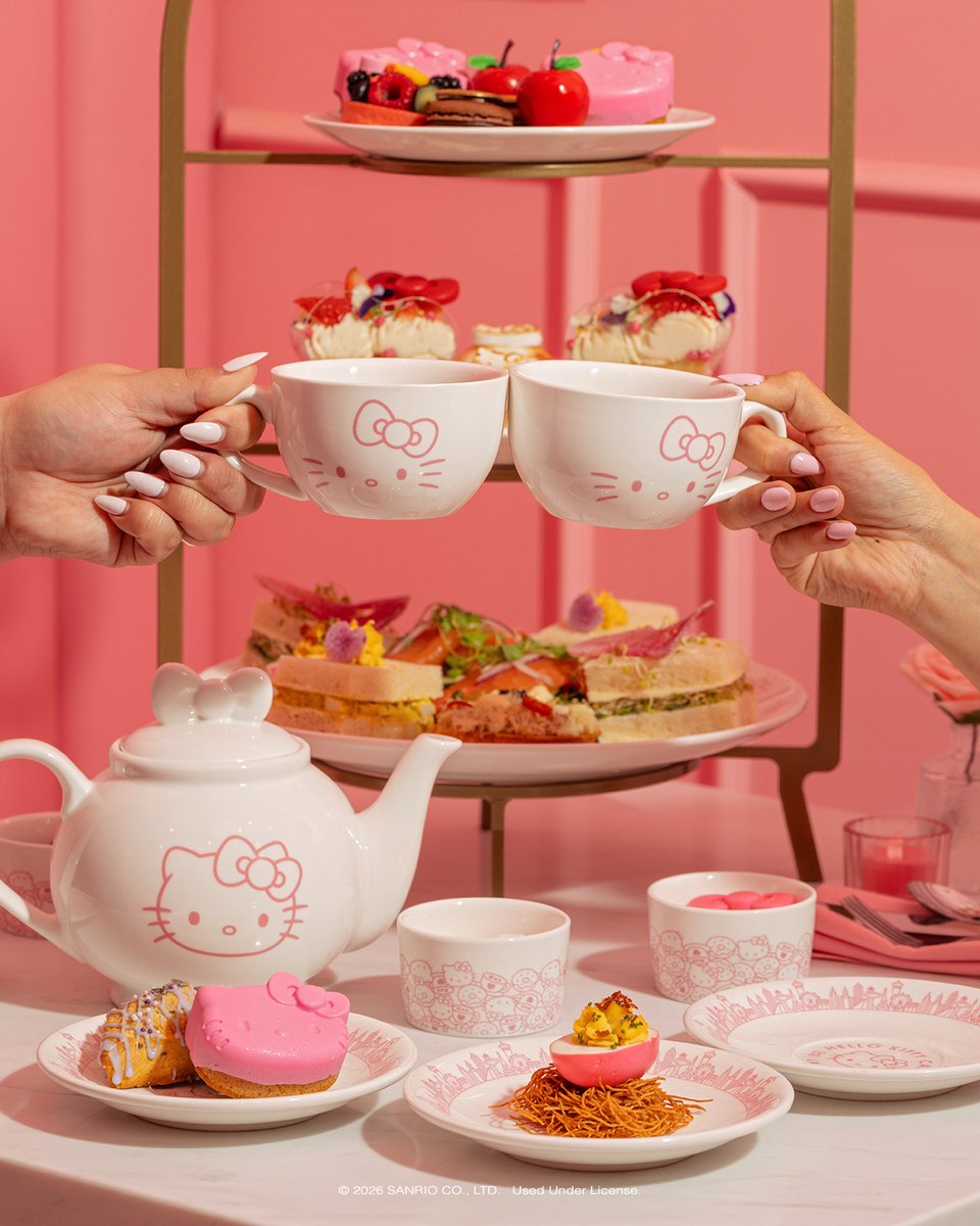 hellokitty's tweet photo. The wait is almost over! Take a sweet peek inside the new @hellokittycafe Las Vegas at The Forum Shops at Caesars Palace 🎀✨

Join us for the Grand Opening on Friday, September 18 at 11am 💖 Reservations for our Afternoon Tea Service are now available. Book here:  https://t.co/rQgSNoM47P