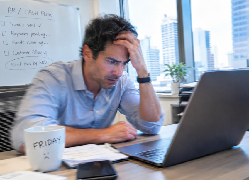 Nick_Chandi's tweet photo. It is 2 PM on a Friday and the founder of a 50 person staffing agency is refreshing their bank account again.

They have to run payroll for their contractors by 4 PM, but three major clients just decided to treat their Net 30 terms as Net 45.

This is the reality for most mid sized service firms. You are not just providing temporary talent. You are acting as a free, zero percent interest bank for your clients.

Every week, you float payroll out of pocket because you are waiting on a paper check to arrive in the mail, clear the bank, and finally show up as available funds.

The problem is rarely that your clients refuse to pay. The problem is that you have a follow up black hole. Businesses wait until an invoice is 15 days late before sending the very first manual reminder email.

You must stop waiting for a payment delay to become a crisis before you act.

Here is the exact playbook to fix this today:

First, standardize your payment timing immediately. Set up an automated cadence that sends a friendly reminder three days before the due date, on the exact due date, and three days after.

Second, stop sending static PDF invoices that require clients to manually write a check. Attach a Secure Payment Portal link to every invoice so they can pay digitally in two clicks.

Third, natively sync those incoming payments directly to your ledger to eliminate the frantic month end reconciliation fire drill.

By automating follow ups and offering digital payment experiences, staffing firms are getting paid five times faster.

Are you still floating payroll while waiting for client checks to clear, or have you already automated your receivables? Drop your thoughts below.