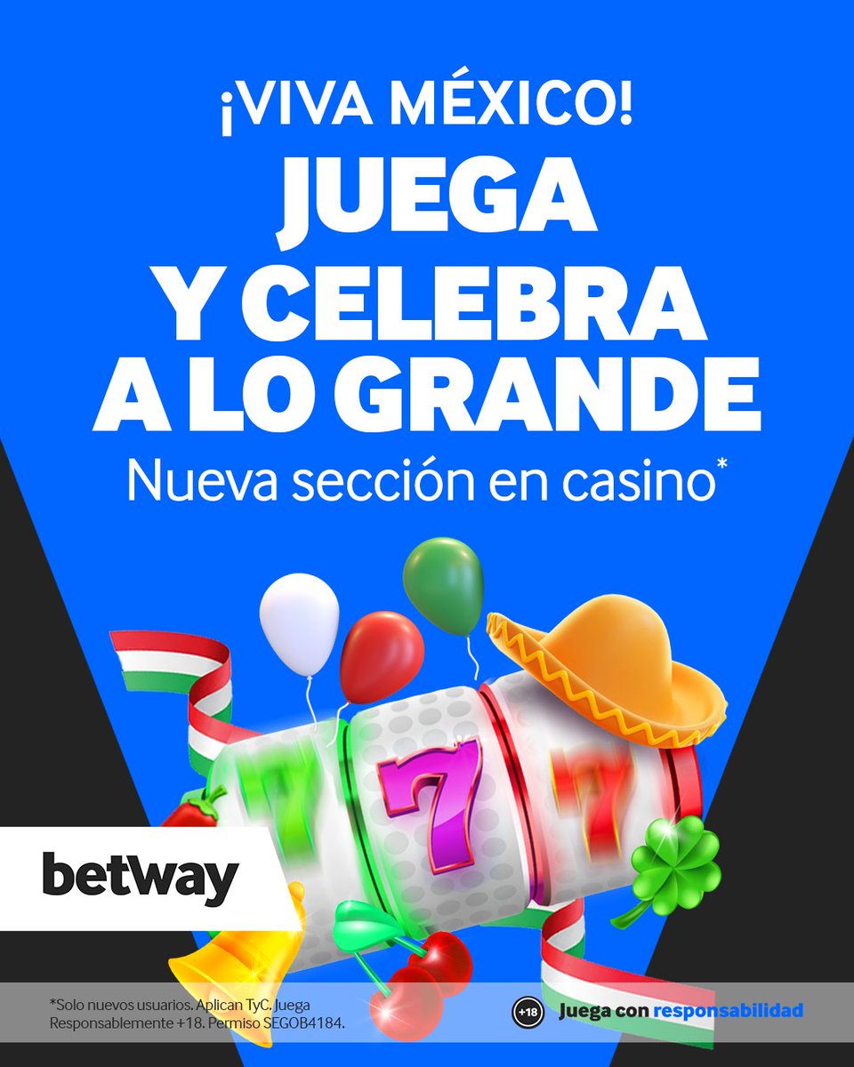 betwayMX's tweet photo. ¡Viva México! ¡Viva la fiesta! 🇲🇽

¡Celebra a lo grande con la nueva sección de slots mexicanos! 🎉🪇

#FeelTheAction https://t.co/xJ8bObSMAr