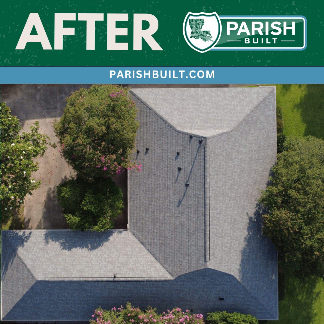 ParishBuilt's tweet photo. From worn to WOW. 🏠✨ This before & after shows what a fresh roof can do for both your home’s protection and curb appeal.

Ready to give your roof an upgrade? Visit https://t.co/mxpwk8PE24 to get started!

#ParishBuilt #BeforeAndAfter #RoofTransformation #RoofReplacement #LouisianaRoofing #HomeImprovement