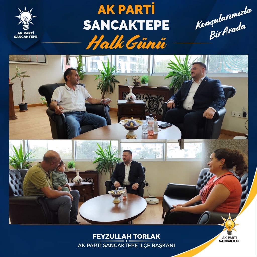 ak_sancaktepe's tweet photo. Halk Günü vesilesiyle İlçe Başkanımız Feyzullah Torlak, komşularımızı İlçe Başkanlığımızda ağırladı.

Hemşehrilerimizin talep ve önerilerinin dinlendiği buluşmada, karşılıklı istişarelerle ortak aklın ve gönül birlikteliğinin önemini bir kez daha hissettik.

Nazik ziyaretleri için tüm komşularımıza teşekkür ederiz. 

@abdullahozdemir 
@rabiyakazak 
@DegemDeniz 
@FeyzullahTORLAK 
@akpartiistanbul